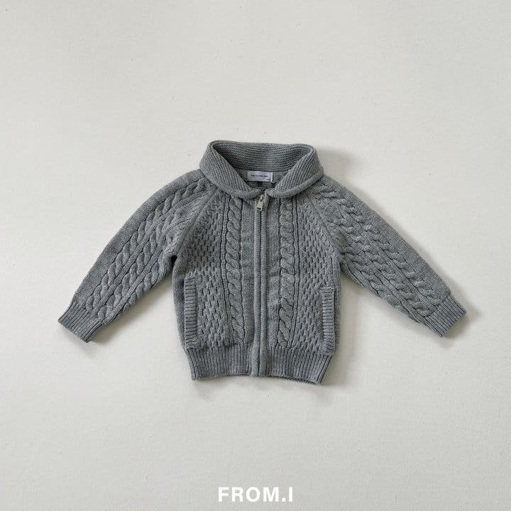 From I - Korean Children Fashion - #magicofchildhood - Shawl Collar Twist Zip-up Jacket - 6