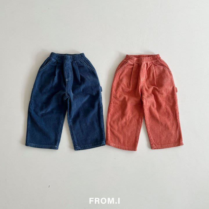 From I - Korean Children Fashion - #prettylittlegirls - Carpenter Corduroy Pants - 3