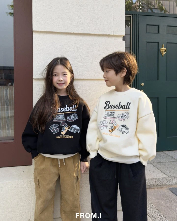 From I - Korean Children Fashion - #todddlerfashion - Baseball Sweatshirt - 8