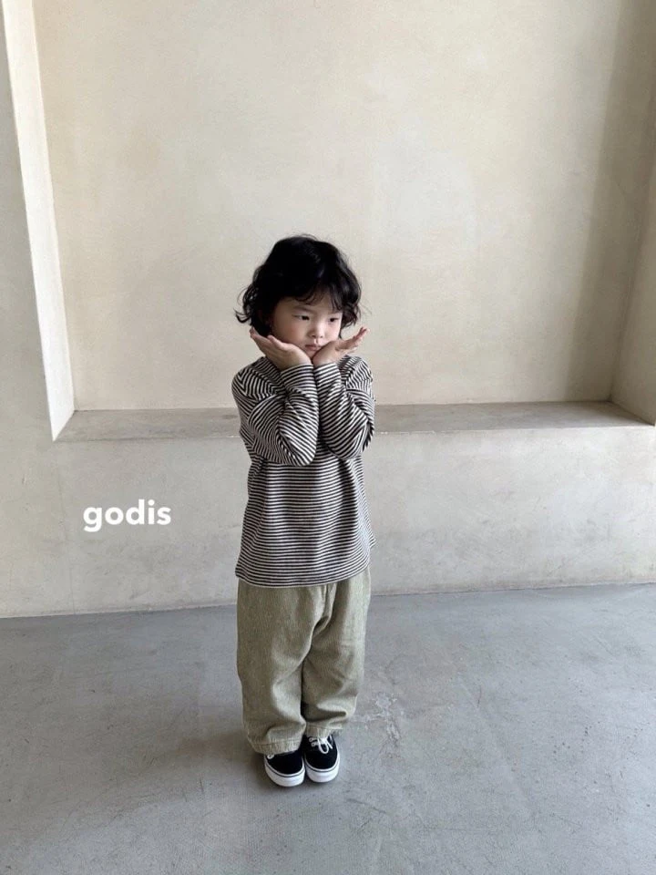 Godis - Korean Children Fashion - #Kfashion4kids - Stripe Mockneck Tee - 10