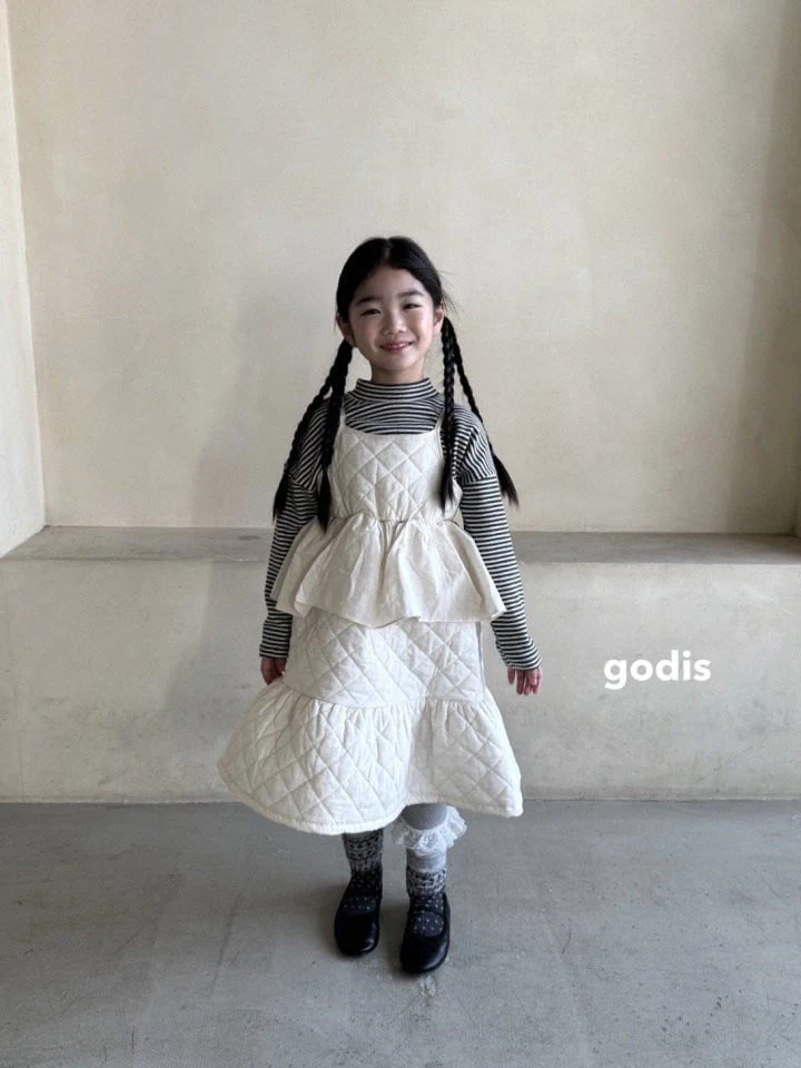 Godis - Korean Children Fashion - #discoveringself - Stripe Mockneck Tee - 5