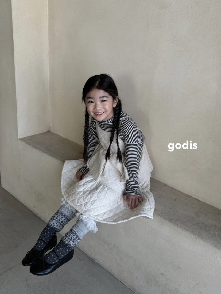 Godis - Korean Children Fashion - #kidsshorts - Stripe Mockneck Tee - 7