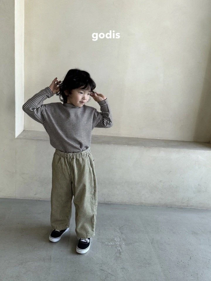 Godis - Korean Children Fashion - #littlefashionista - Stripe Mockneck Tee - 11