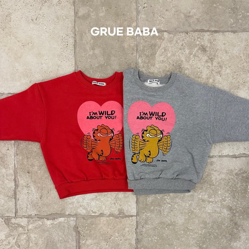 Grue Baba - Korean Children Fashion - #kidsshorts - Heart Sweatshirt - 2