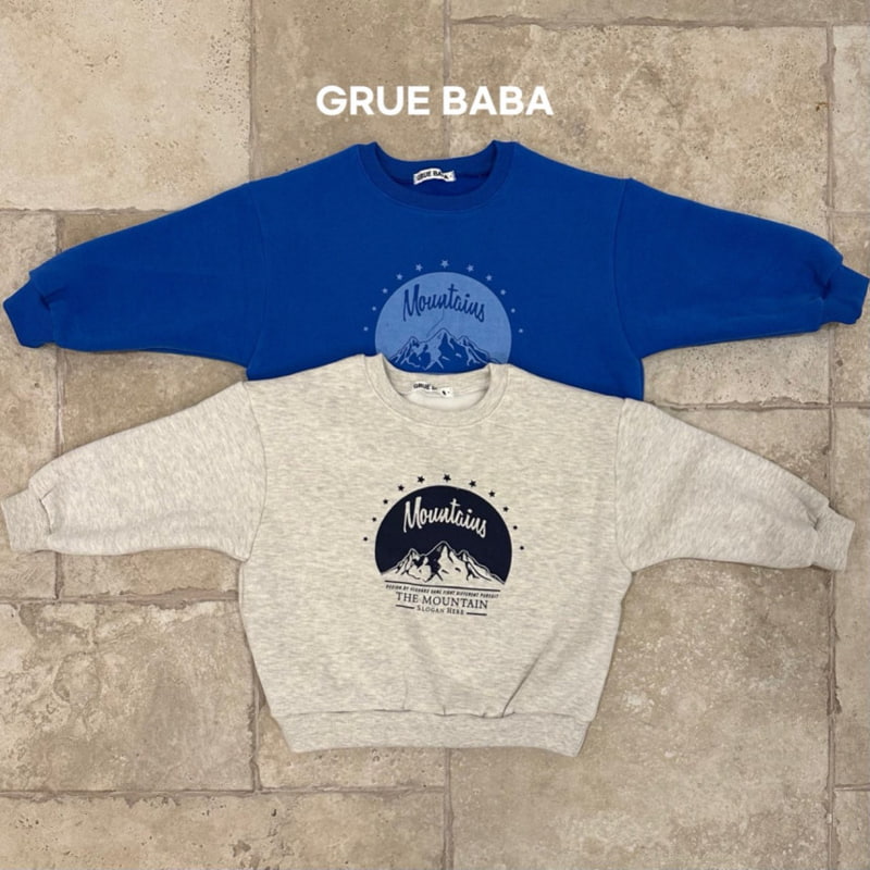 Grue Baba - Korean Children Fashion - #kidsshorts - Mountain Sweatshirt