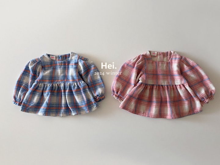 Hei - Korean Baby Fashion - #babyboutiqueclothing - Check Blouse - 9