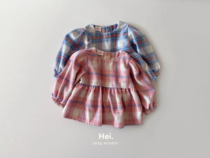 Hei - Korean Baby Fashion - #babyfashion - Check Blouse - 11