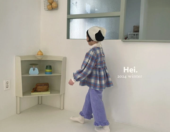 Hei - Korean Baby Fashion - #babyootd - Check Blouse