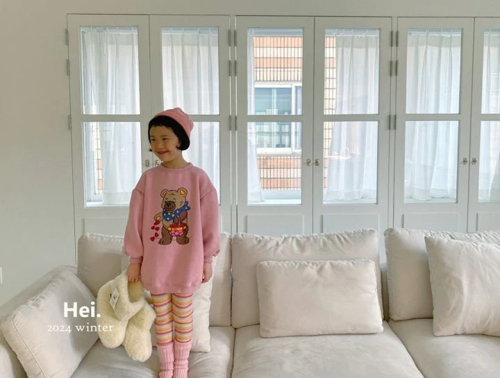 Hei - Korean Baby Fashion - #onlinebabyboutique - Heart Bear Long Tee - 9