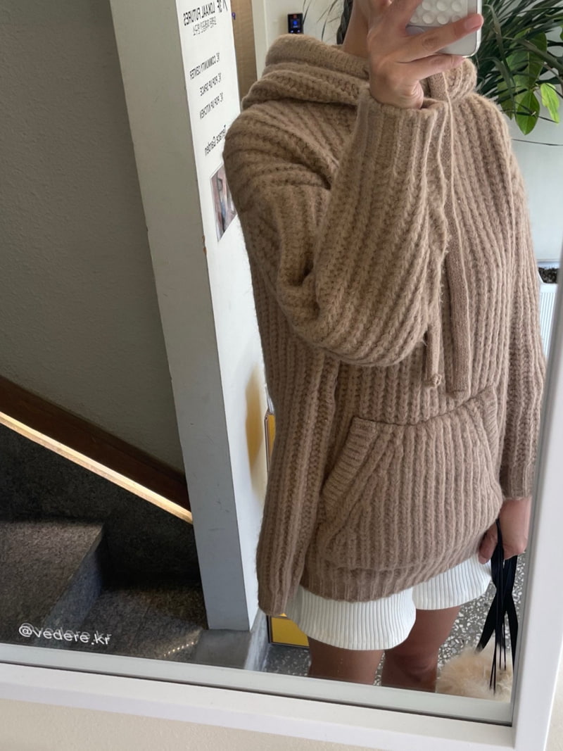 Heil - Korean Women Fashion - #momslook - Wool Hood Knit Top - 5