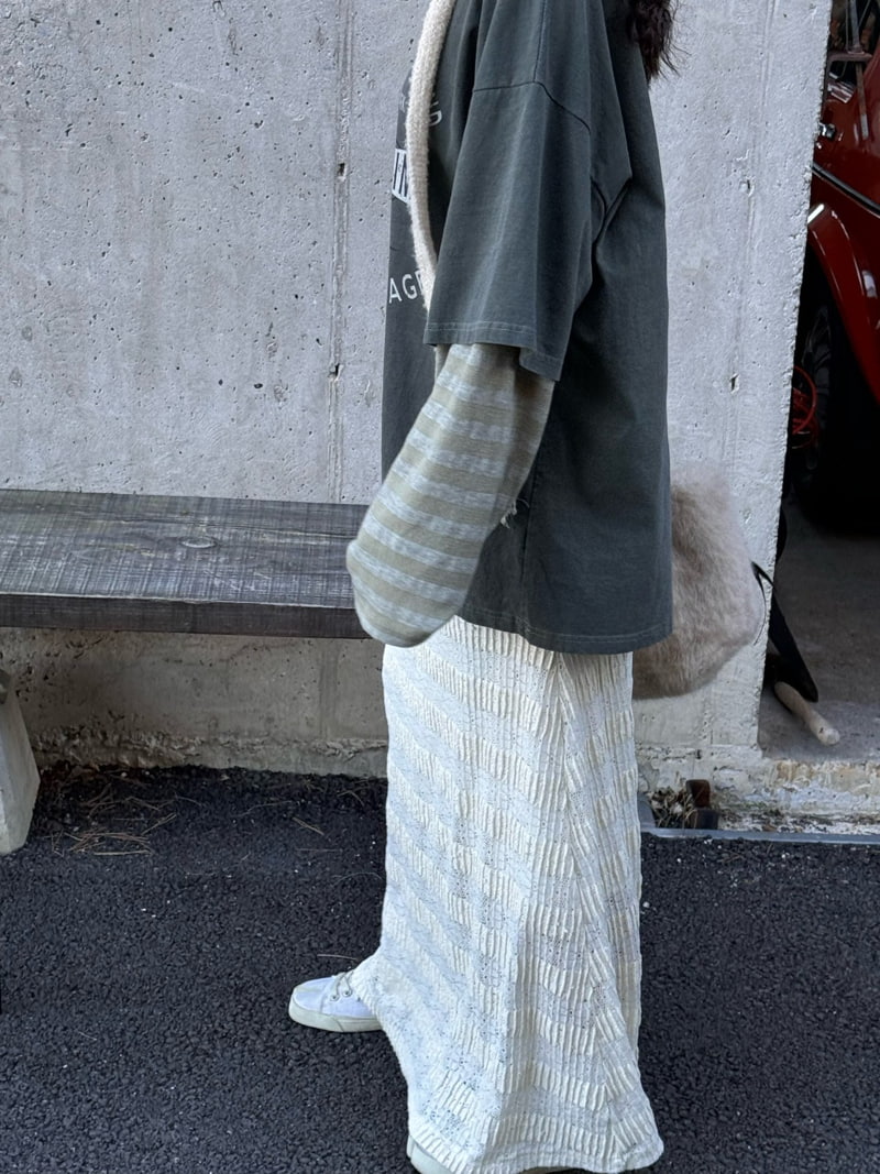 Heil - Korean Women Fashion - #vintageinspired - Knit Maxi Skirt