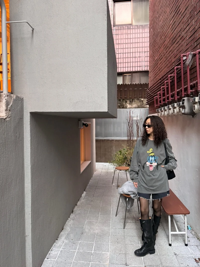 Heil - Korean Women Fashion - #momslook - Pigment Goofy Tee - 4