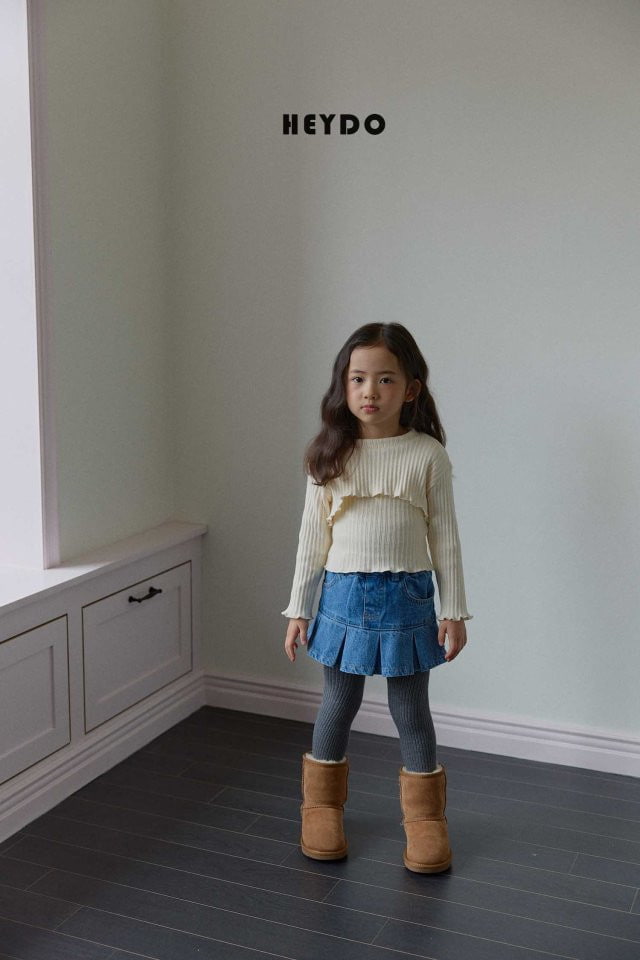 Heydo - Korean Children Fashion - #Kfashion4kids - Denim Pleated Skirt - 10