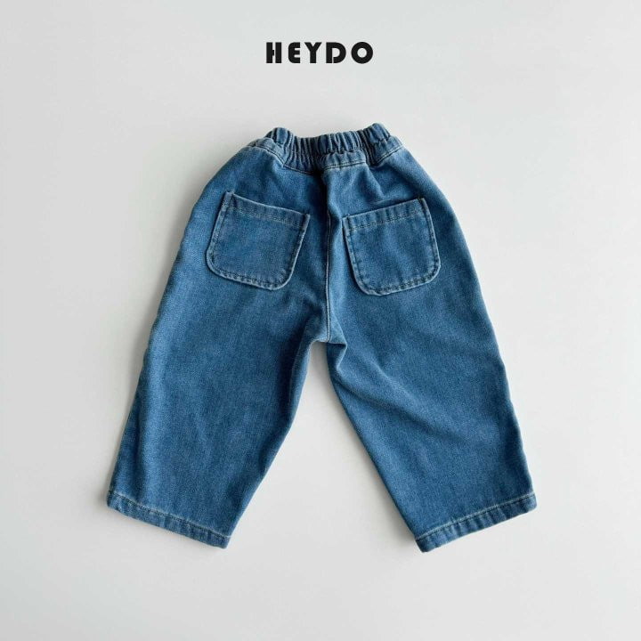 Heydo - Korean Children Fashion - #childofig - Velvet Wide Denim Pants - 9