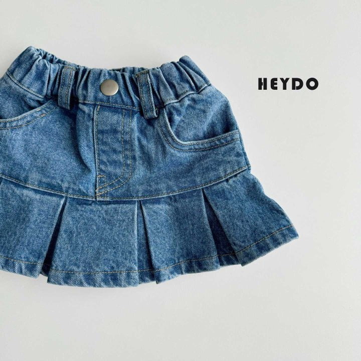 Heydo - Korean Children Fashion - #childofig - Denim Pleated Skirt