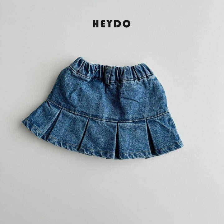 Heydo - Korean Children Fashion - #childofig - Denim Pleated Skirt - 2