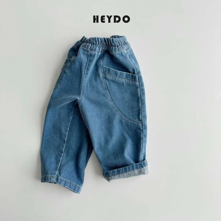 Heydo - Korean Children Fashion - #childrensboutique - Velvet Wide Denim Pants - 11