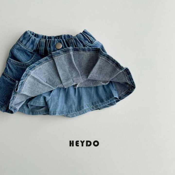 Heydo - Korean Children Fashion - #childrensboutique - Denim Pleated Skirt - 3