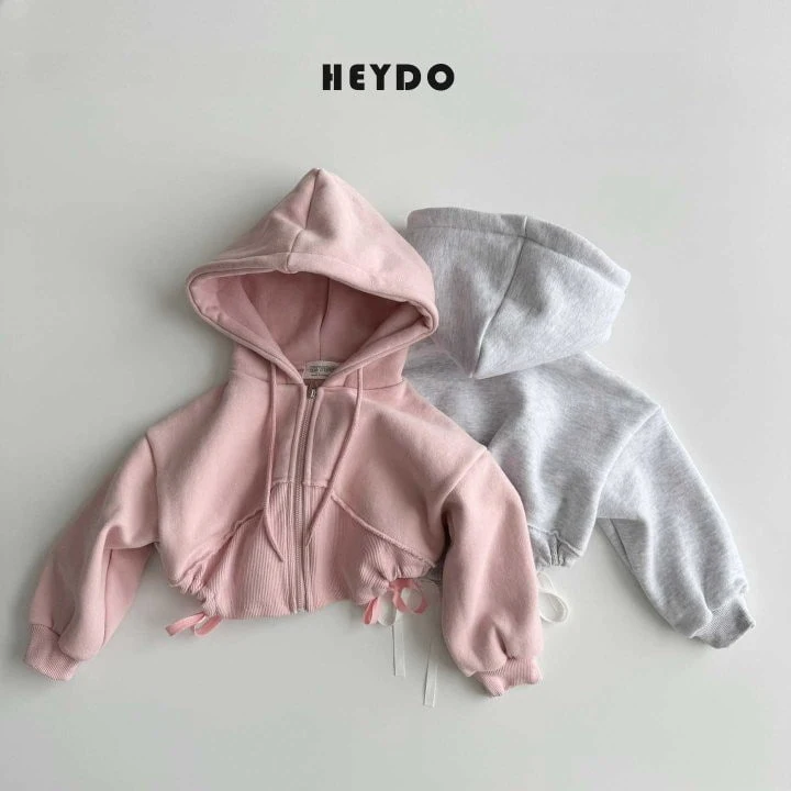 Heydo - Korean Children Fashion - #childrensboutique - Cropped Hooded Zip-up - 2