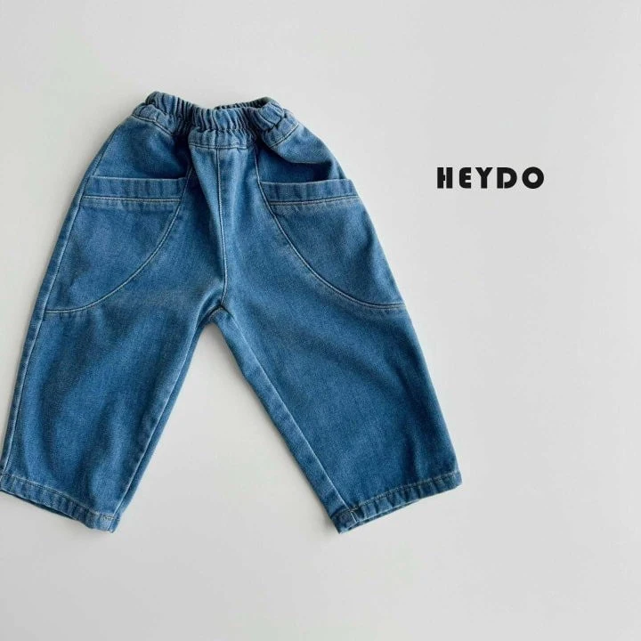 Heydo - Korean Children Fashion - #designkidswear - Velvet Wide Denim Pants - 12