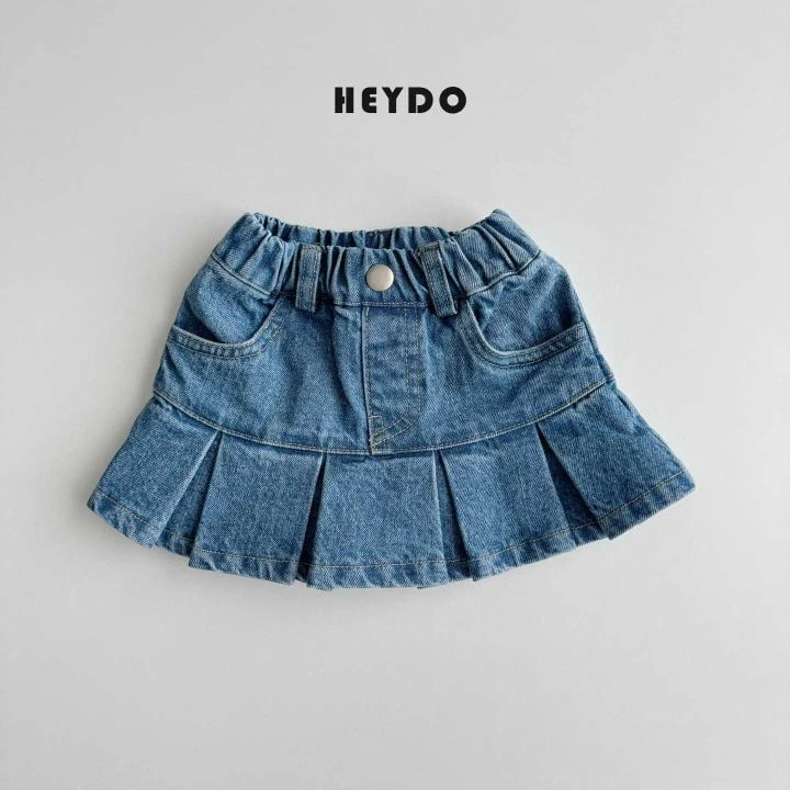 Heydo - Korean Children Fashion - #childrensboutique - Denim Pleated Skirt - 4