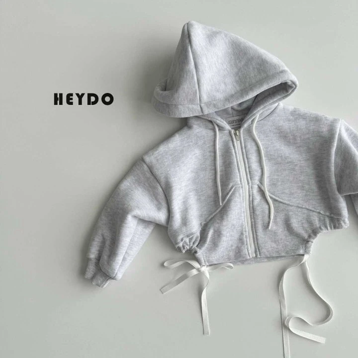 Heydo - Korean Children Fashion - #designkidswear - Cropped Hooded Zip-up - 3