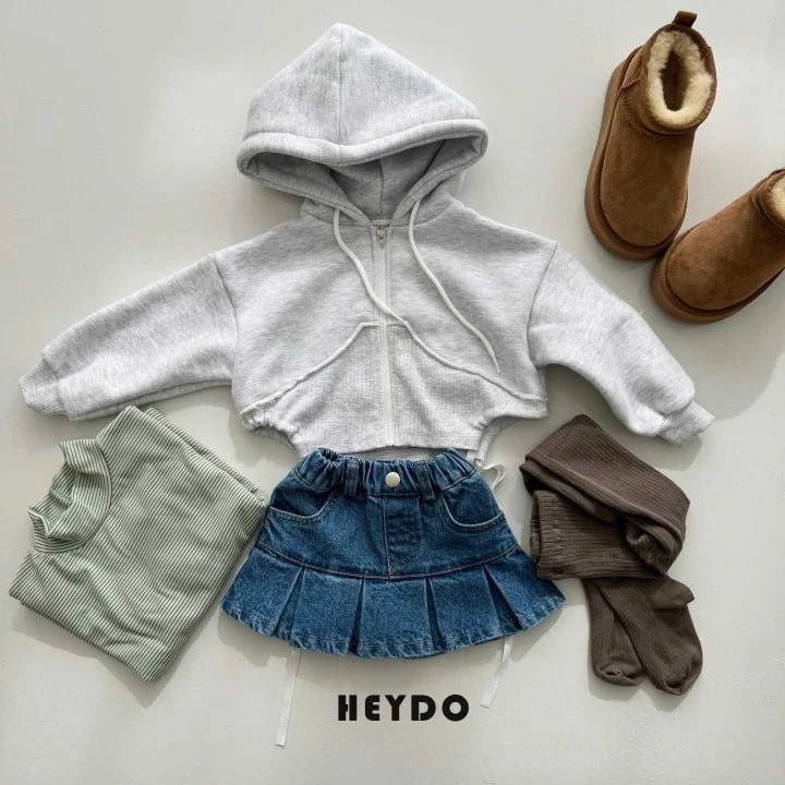 Heydo - Korean Children Fashion - #discoveringself - Denim Pleated Skirt - 5