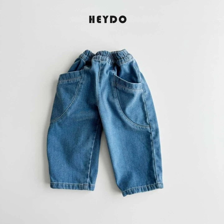 Heydo - Korean Children Fashion - #kidsshorts - Velvet Wide Denim Pants