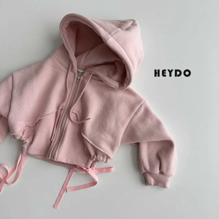 Heydo - Korean Children Fashion - #kidsshorts - Cropped Hooded Zip-up - 6