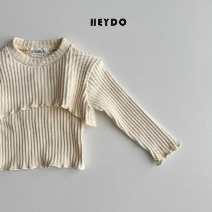 Heydo - Korean Children Fashion - #kidsstore - Ribbed Double Tee - 5