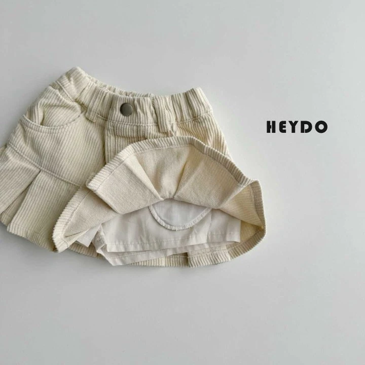 Heydo - Korean Children Fashion - #kidsshorts - Corduroy Pleated Skirt - 4