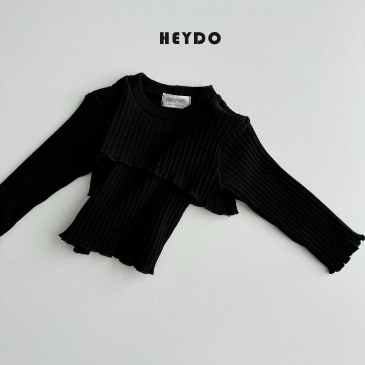 Heydo - Korean Children Fashion - #littlefashionista - Ribbed Double Tee - 8