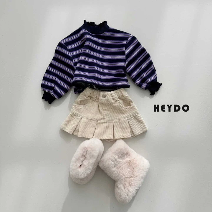 Heydo - Korean Children Fashion - #littlefashionista - Corduroy Pleated Skirt - 7