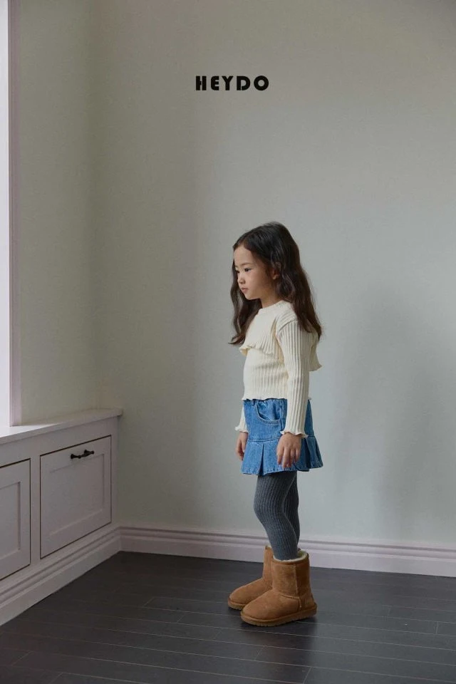 Heydo - Korean Children Fashion - #magicofchildhood - Denim Pleated Skirt - 12