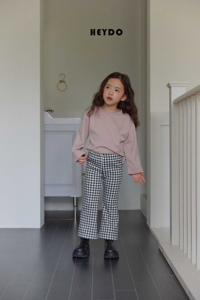 Heydo - Korean Children Fashion - #minifashionista - Check Bootcut Pants - 8