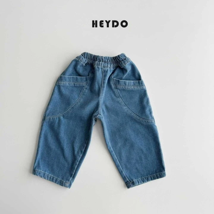 Heydo - Korean Children Fashion - #prettylittlegirls - Velvet Wide Denim Pants - 8