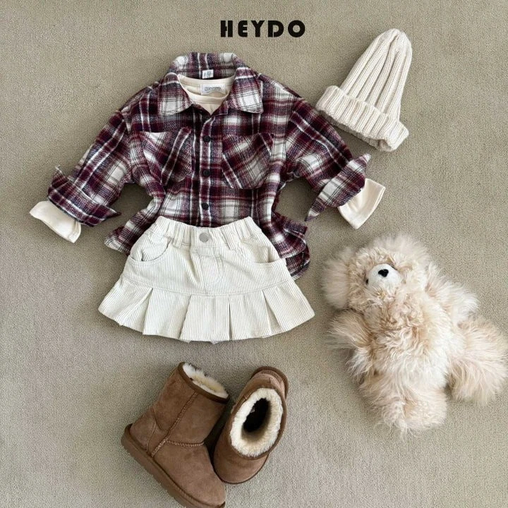 Heydo - Korean Children Fashion - #prettylittlegirls - Corduroy Pleated Skirt - 10