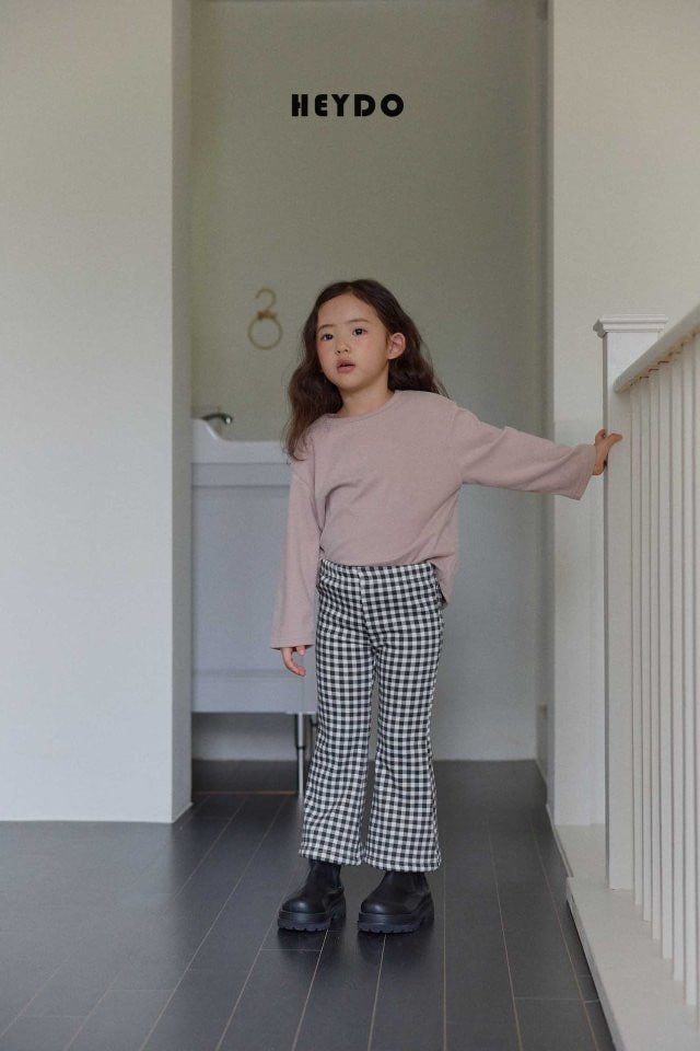 Heydo - Korean Children Fashion - #prettylittlegirls - Check Bootcut Pants - 9