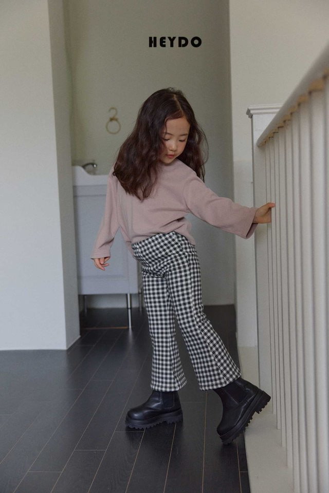 Heydo - Korean Children Fashion - #stylishchildhood - Check Bootcut Pants - 12