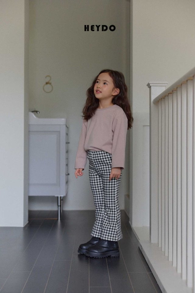 Heydo - Korean Children Fashion - #todddlerfashion - Check Bootcut Pants - 10