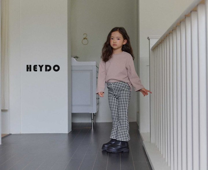 Heydo - Korean Children Fashion - #toddlerclothing - Check Bootcut Pants - 11