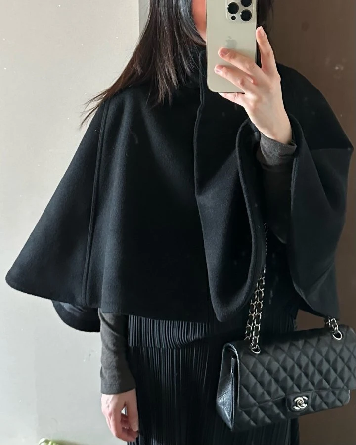 Hue - Korean Women Fashion - #momslook - Wool Cape - 10