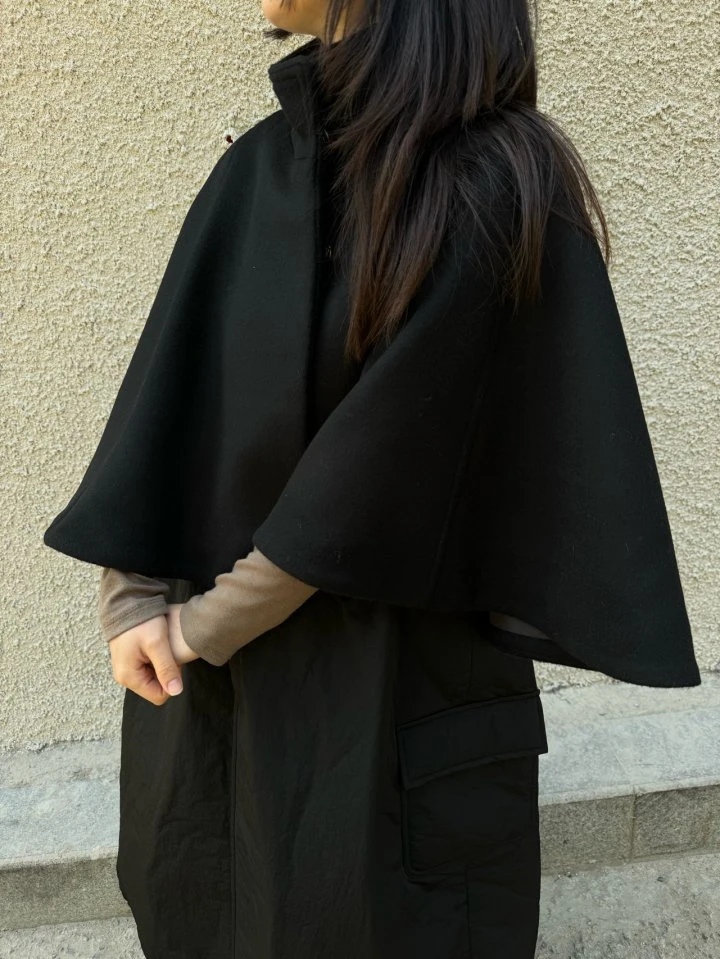 Hue - Korean Women Fashion - #momslook - Wool Cape - 6