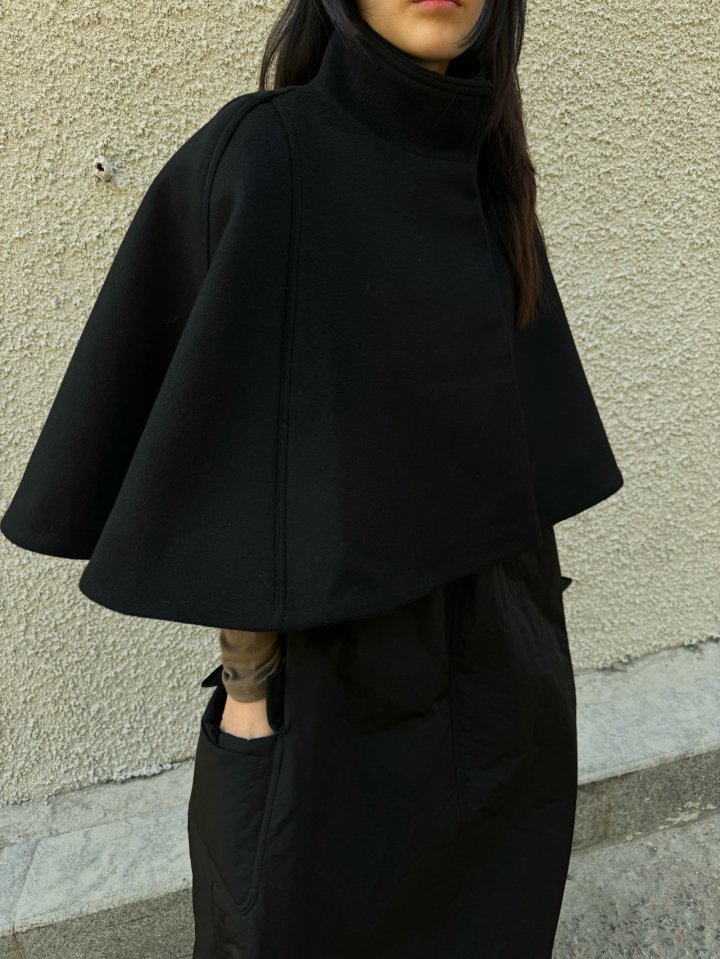 Hue - Korean Women Fashion - #momslook - Wool Cape - 8