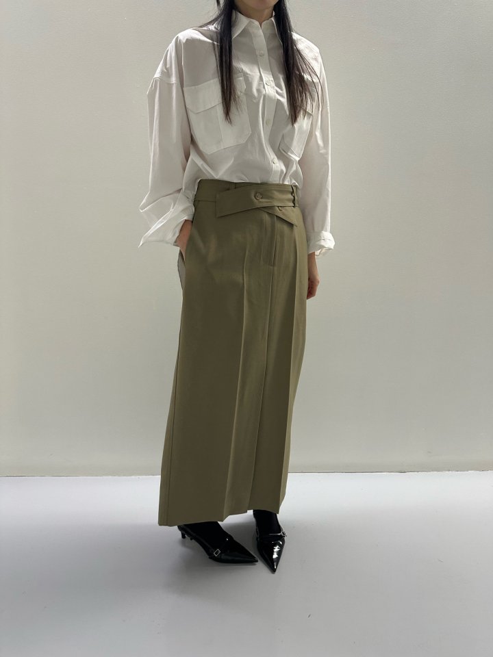 Hue - Korean Women Fashion - #momslook - Belt Slit Skirt - 10