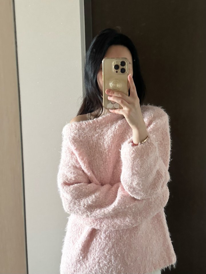 Hue - Korean Women Fashion - #momslook - Mongle Knit Sweater - 4