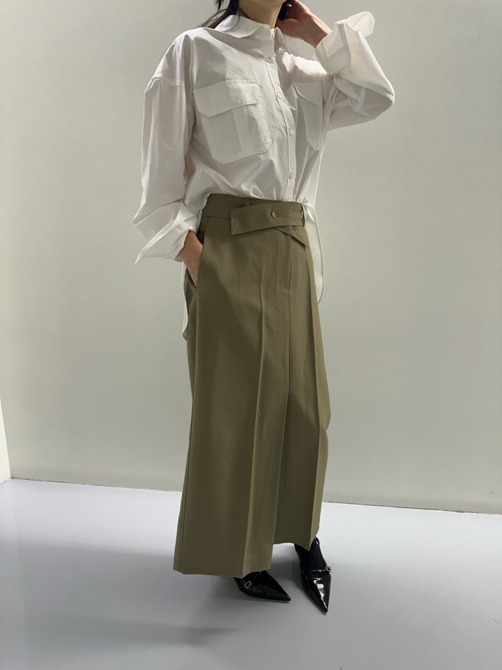 Hue - Korean Women Fashion - #womensfashion - Belt Slit Skirt - 11