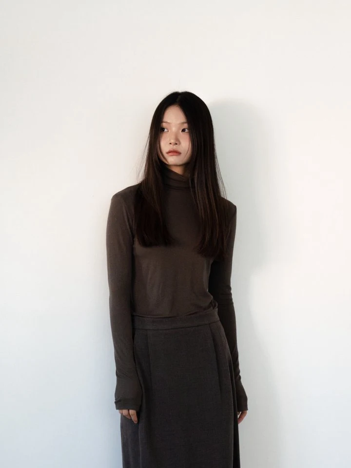 Hue - Korean Women Fashion - #momslook - Classic Turtleneck Tee - 4