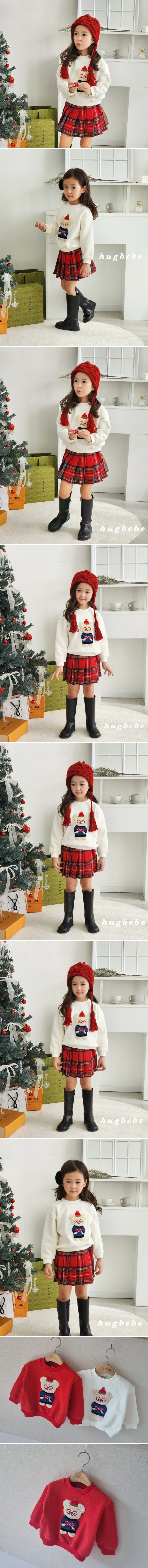 Hug Bebe - Korean Children Fashion - #discoveringself - Glasses Bear Fleece Sweatshirts