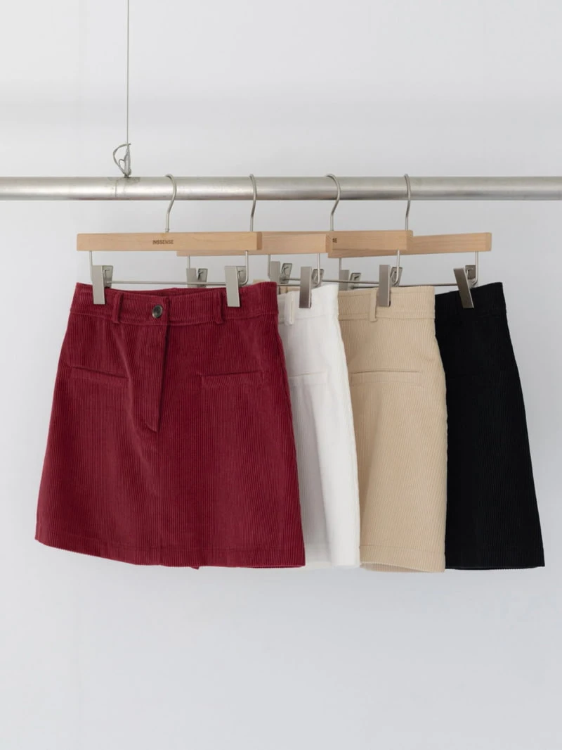 Inssense - Korean Women Fashion - #womensfashion - Corduroy Mini Skirt